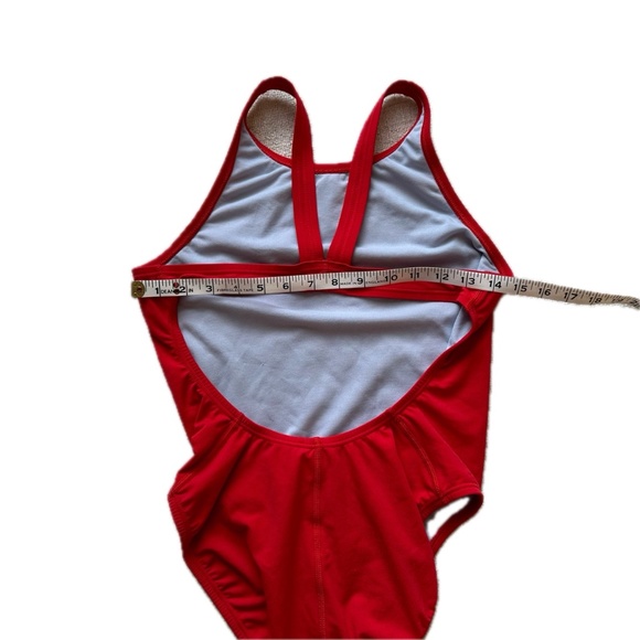 Nike Women's Red Fastback 1-Piece Swimsuit - 8 - Picture 7 of 9